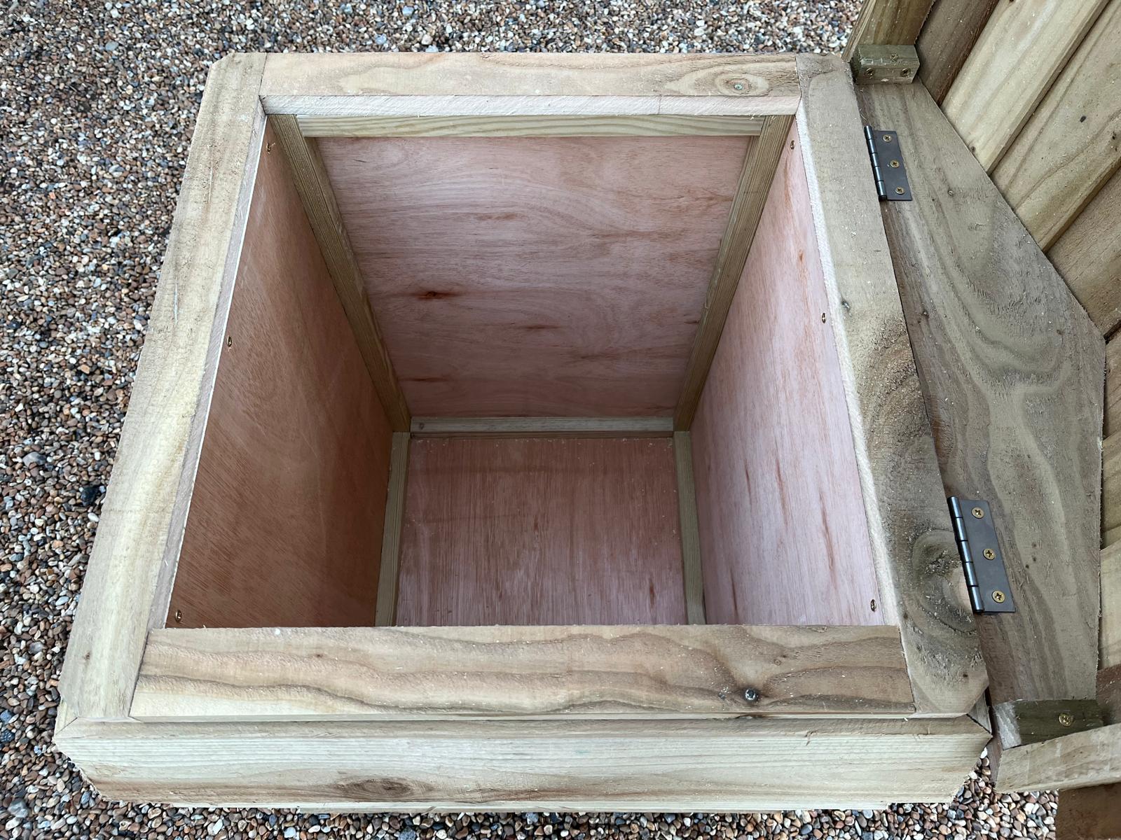 Close-up of durable treated timber prepared for handcrafted hive storage