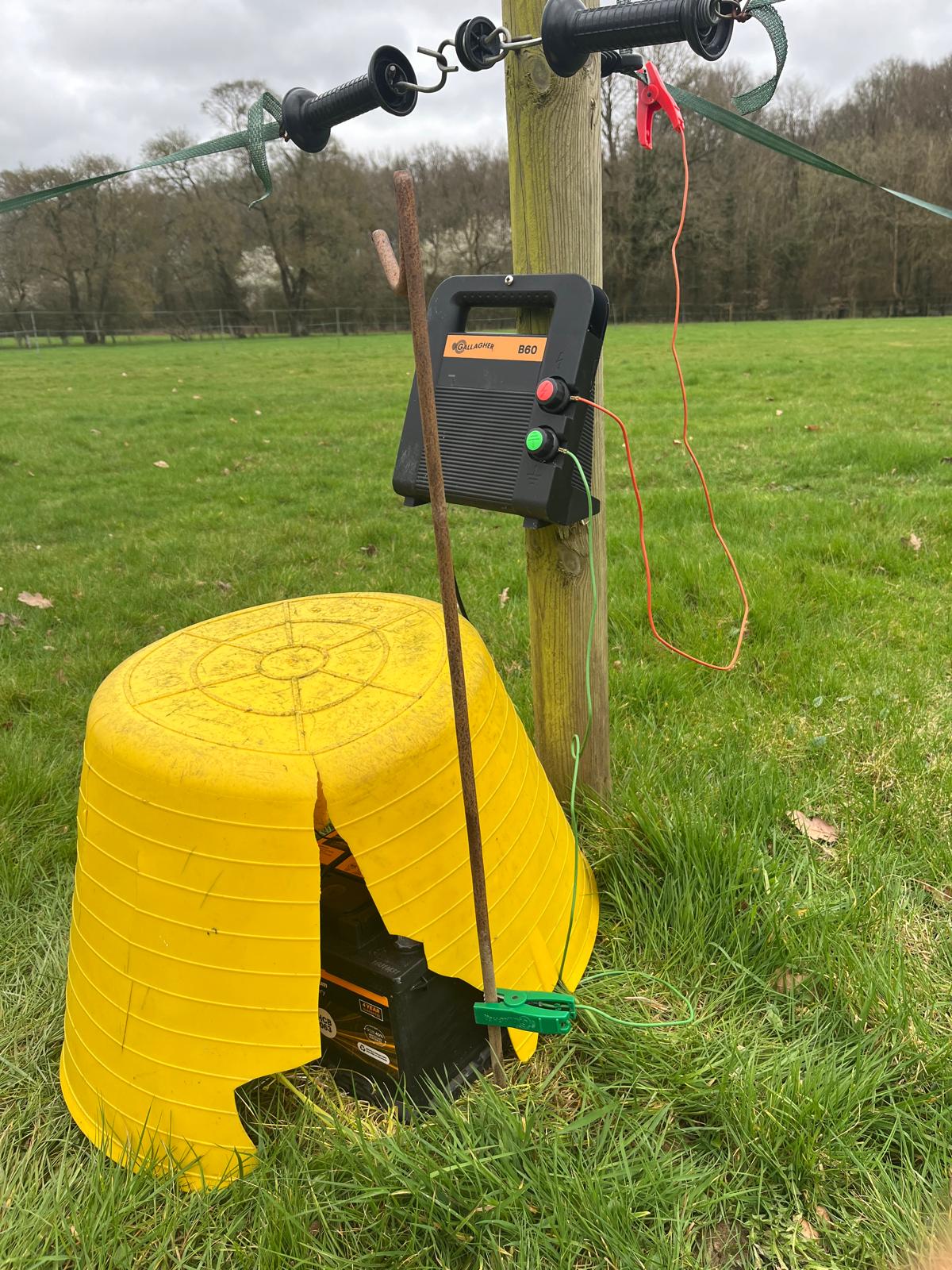 Bee Tidy Equestrian Hive beside fencing with weatherproof timber construction